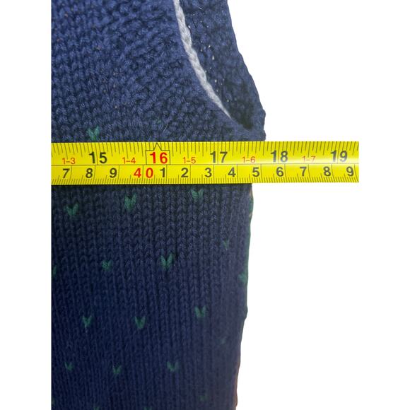 Signatures By Northern Isles Knitted By Hand Pets Size Large Vest Navy - Picture 6 of 6